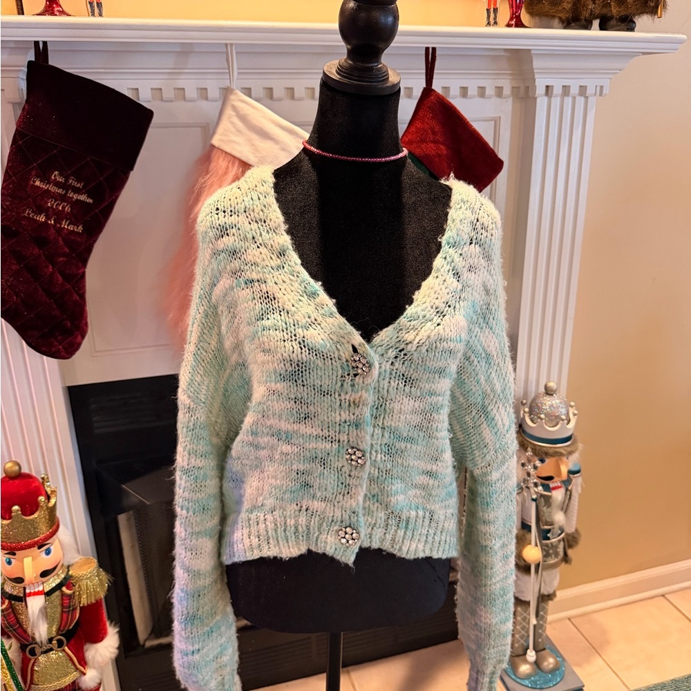 Wild Fable Button-Up Cardigan - Light Mint